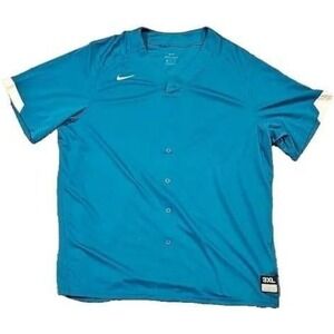 Nike Men's Dri-FIT Short Sleeve Baseball Jersey (Teal) - 3XL